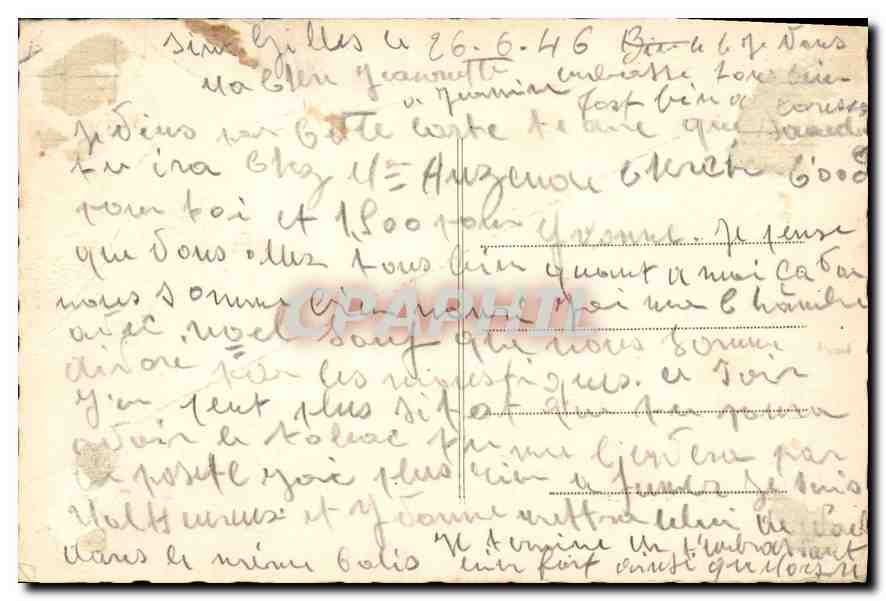CPA Saint Gilles Gard Vis de Saint Gilles  — Rückseite