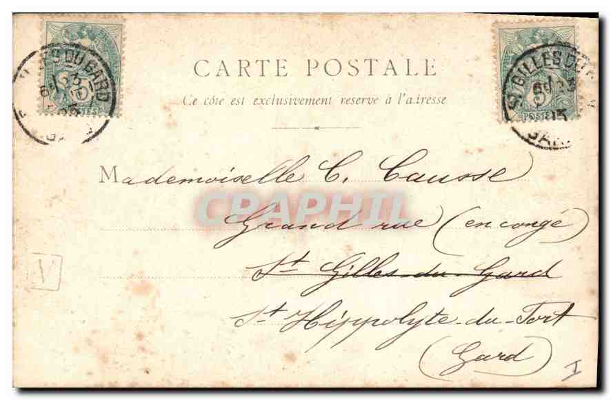 St-Gilles du Gard — Portail de l'Église (détail du milieu) — Collection privée — Rückseite