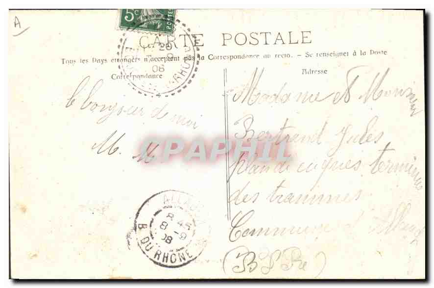 CPA N D des Anges Le Col Sainte Anne  — Back