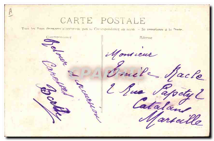 CPA N D des Anges Vallon du Tourdre  — Rückseite