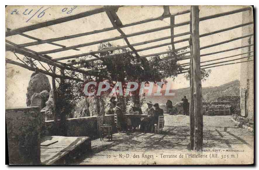 N.-D. des Anges - Terrasse de l'Hôtellerie (Alt. 525 m.) — P. Puat, Edit., Marseille