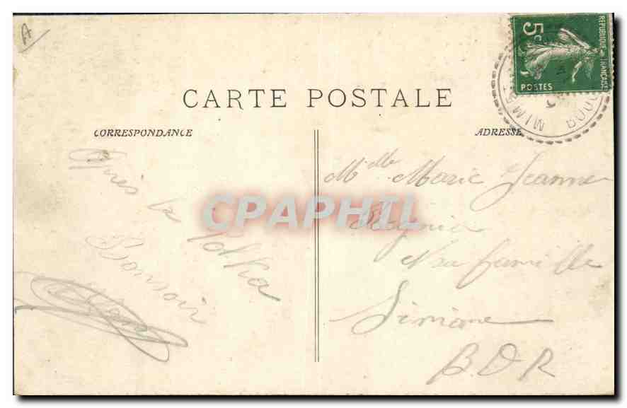 CPA N D des Anges Fontaine du Pere Tassy  — Rückseite
