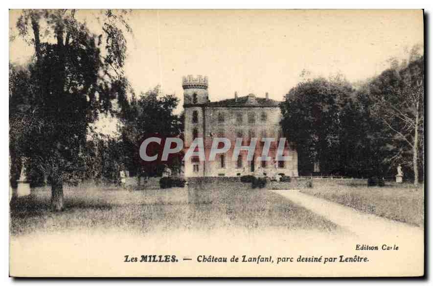 CPA Les Milles chateau de Lanfant parc dessine par Lenotre 