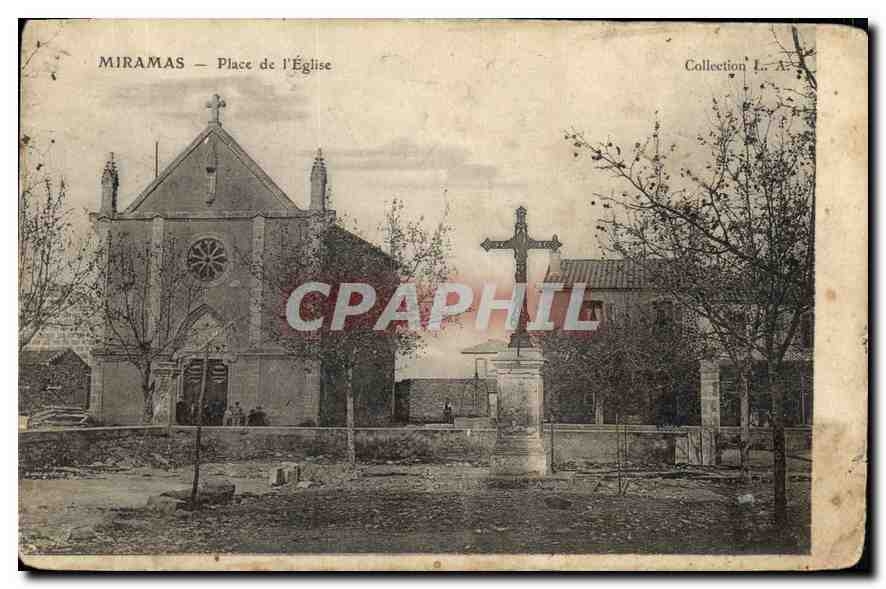 CPA Miramas place de l'eglise 