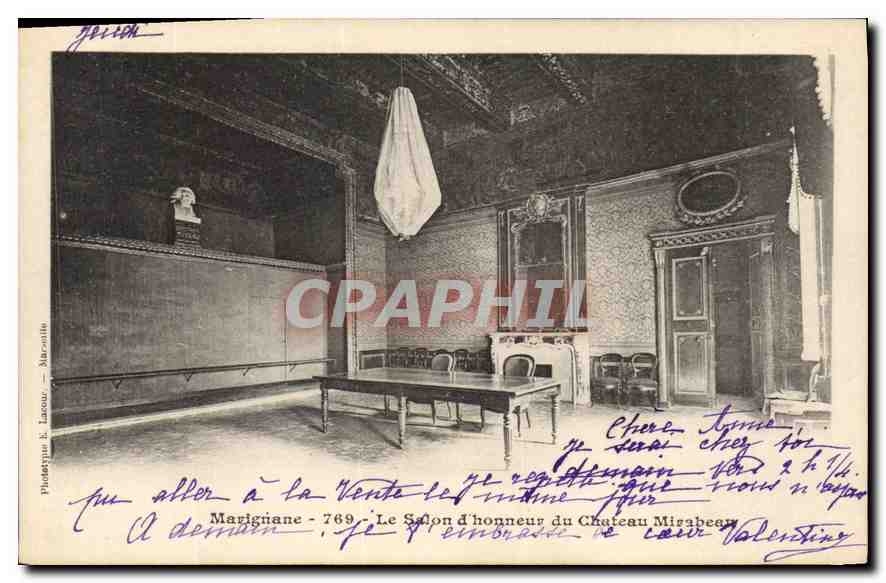 CPA Marignane le Salon d'honneur du chateau Mirabeau 