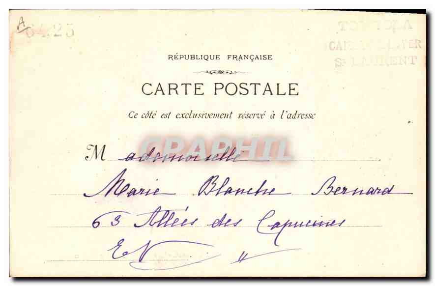 CPA Marignane le Salon d'honneur du chateau Mirabeau  — Back
