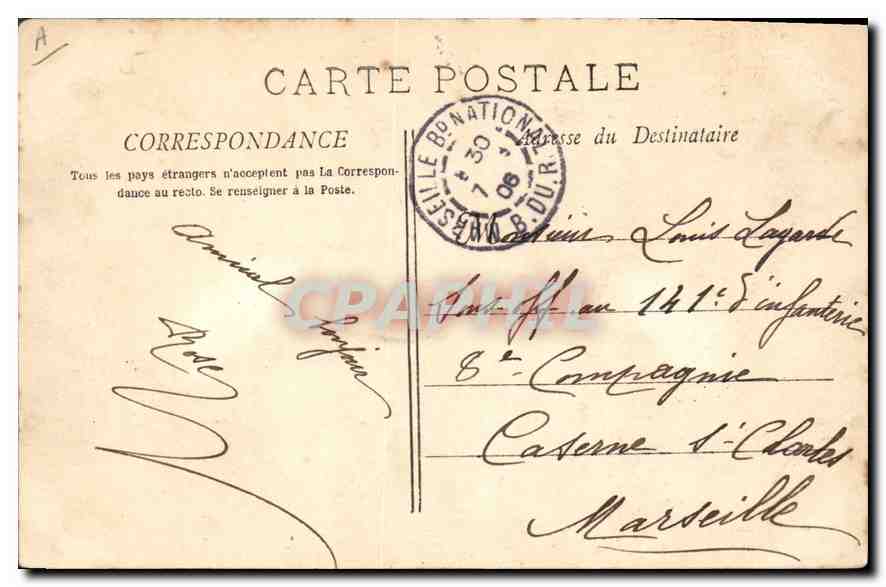 CPA Marignane le salom d'honneur du chateau Mirabeau  — Back