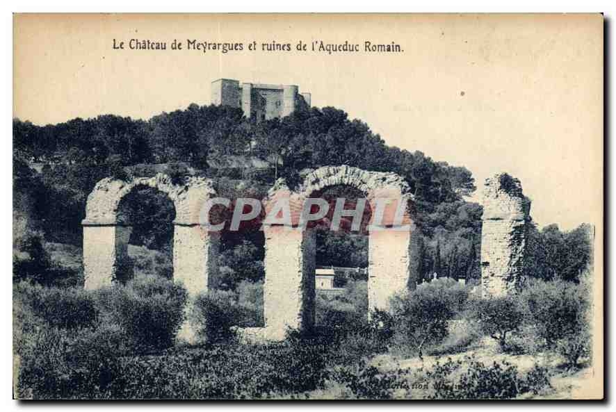 CPA Le Chateau de Meyrargues et Ruines de l'Aqueduc Romain 