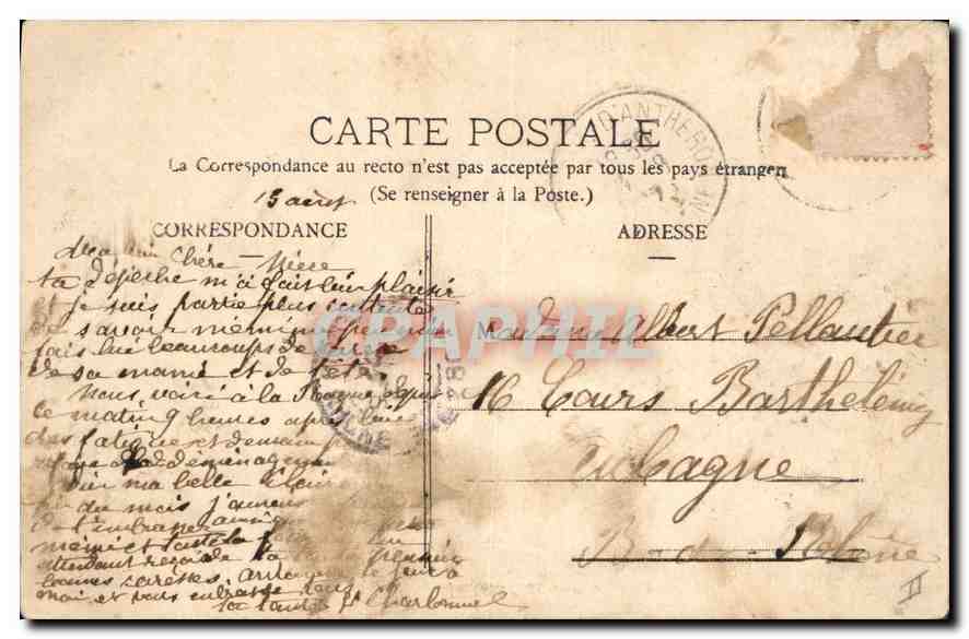 CPA Meyrargues Ruines Romaines de Reclavier  — Rückseite