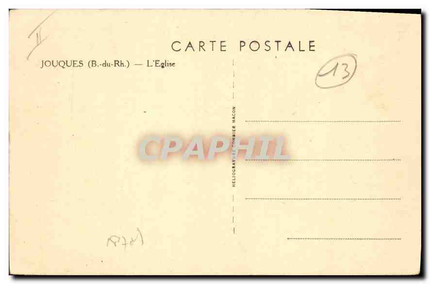 CPA Joques B du Rh l'eglise  — Verso