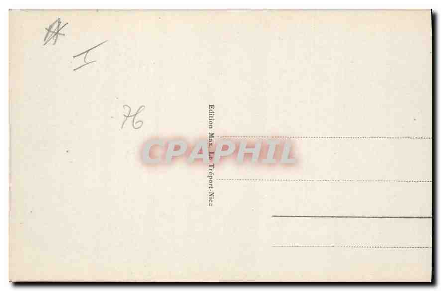 CPA Le Treport Perspective de la plage du casino et des Jetees  — Rückseite