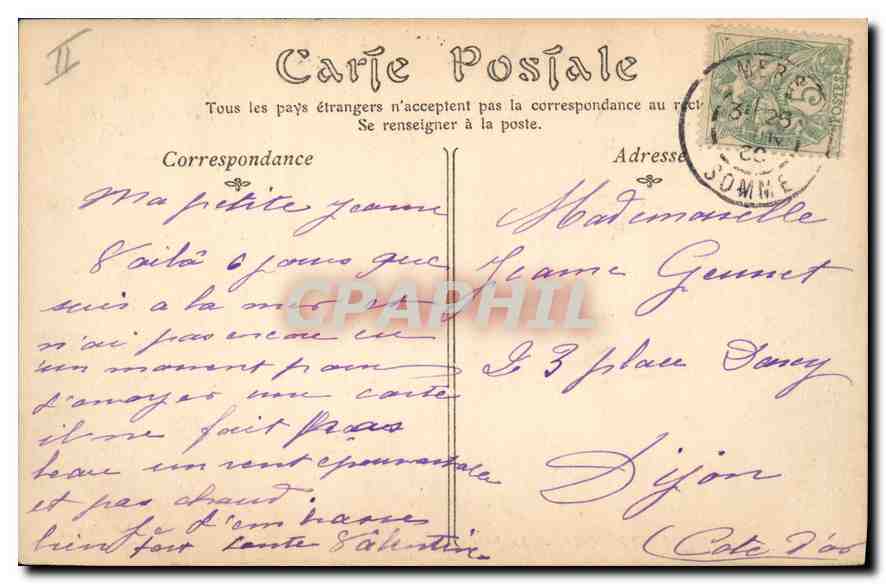 CPA Le Treport la Jetee par gros temps  — Rückseite