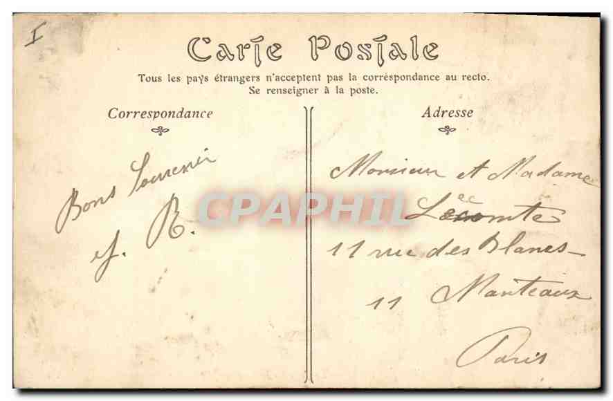 CPA Le Treport la Jetee un jour de Tempete  — Rückseite