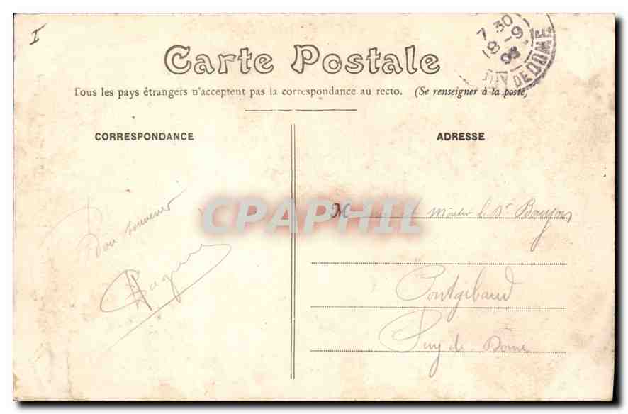 CPA Dieppe le Phare un jour de Tempete  — Verso
