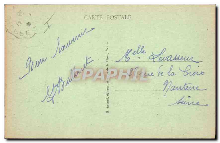CPA Dieppe l'Esplanade du casino et le chateau  — Rückseite