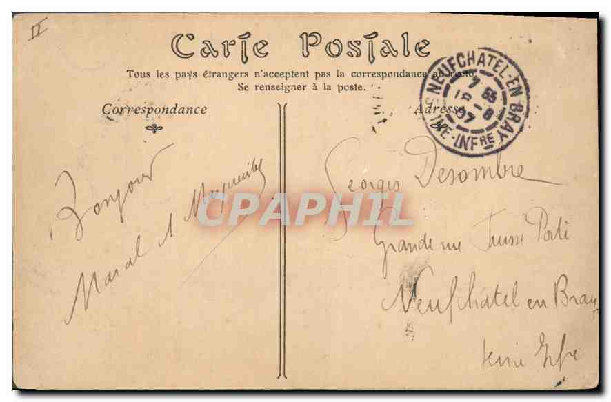 CPA Dieppe Les Bains de Mer  — Rückseite
