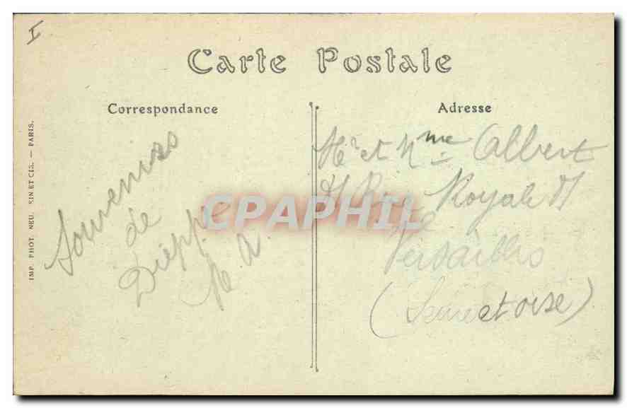 CPA Dieppe Le Chateau  — Rückseite