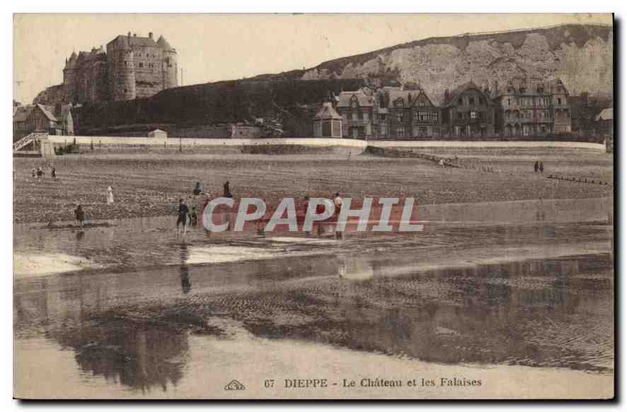 CPA Dieppe Le Chateau et les Falaises 