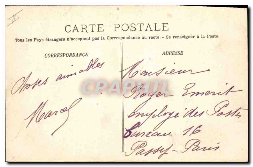 CPA Dieppe Le Vieux Chateau  — Verso