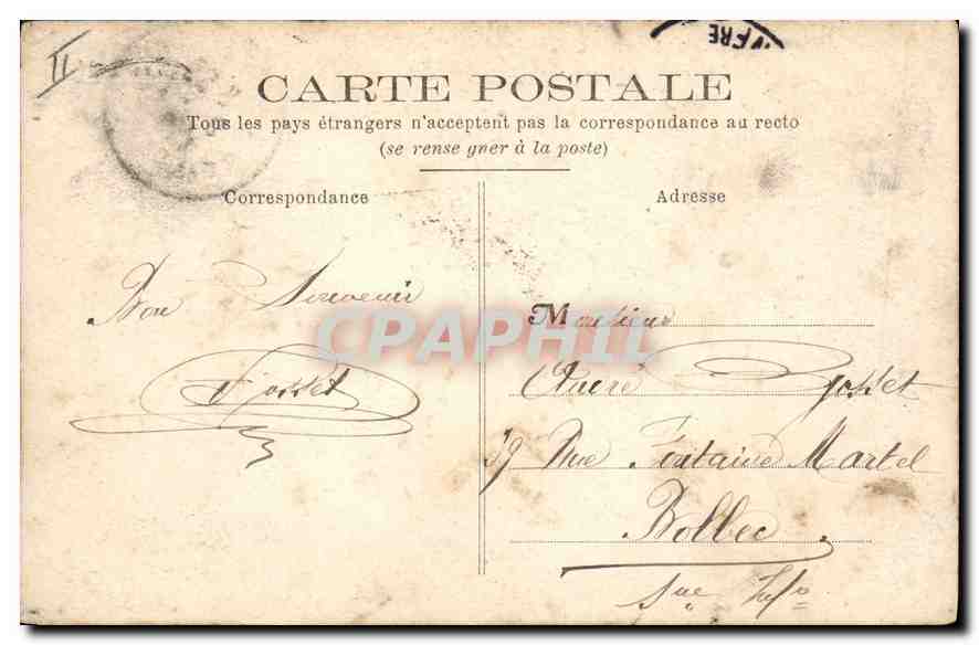 CPA Dieppe Les Bains  — Rückseite