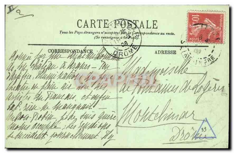 CPA Dieppe Le Vieux Chateau  — Verso