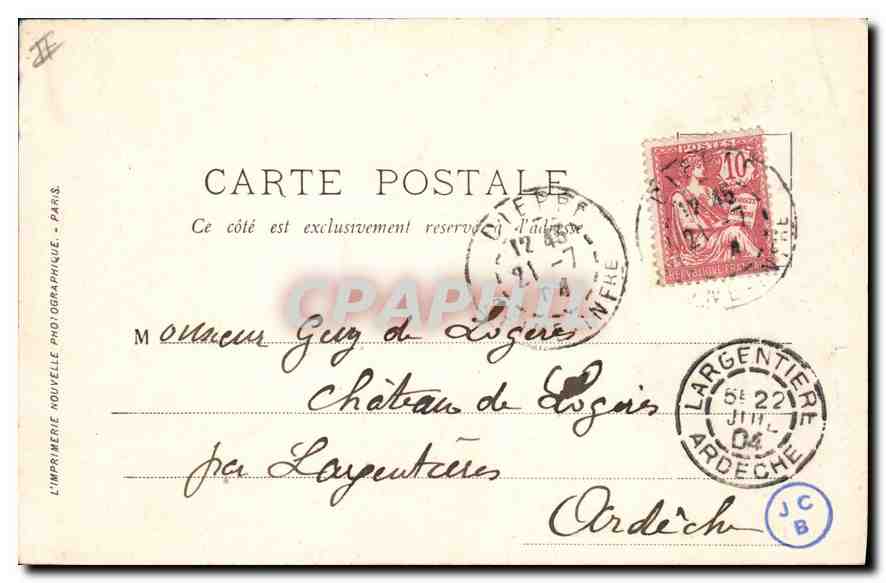 CPA Dieppe Le Vieux Chateau  — Rückseite