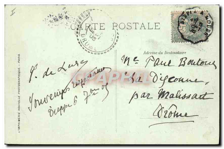 CPA Dieppe Le Vieux Chateau  — Rückseite