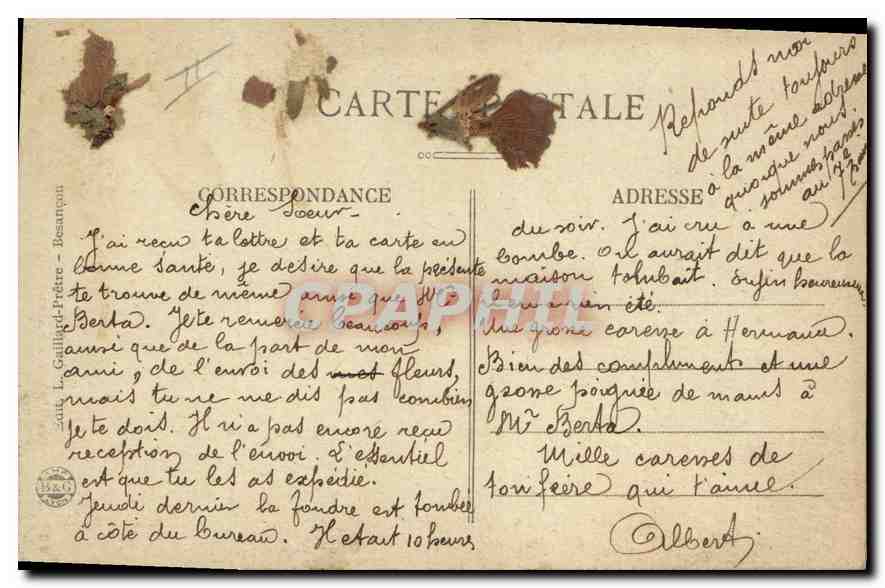 CPA Excursion en Franche Comte Frontiere Franco Suisse les Echelles de la Mort  — Rückseite