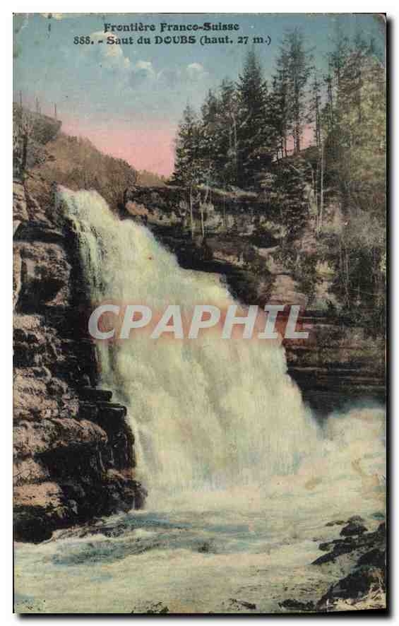 CPA Frontiere France Suisse Saut du Doubs 
