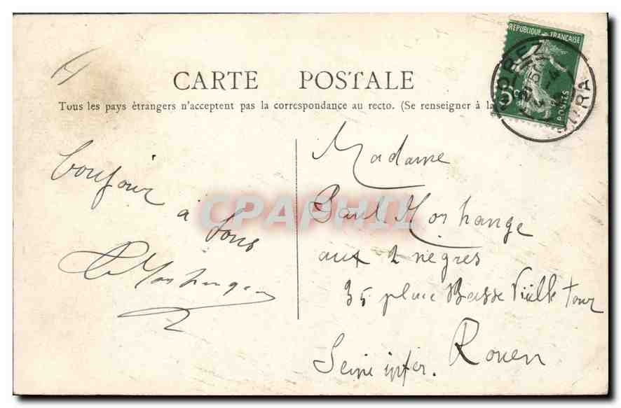 Vallee de Moirez à St-Claude — Jura Touriste — Édit. Rougérois Frères, Cha'on-sonne — Verso