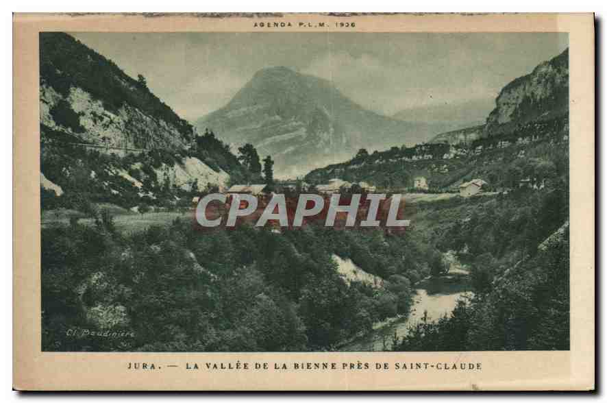 Jura — La vallée de la Bienne près de Saint-Claude — Agenda P.L.M. 1926