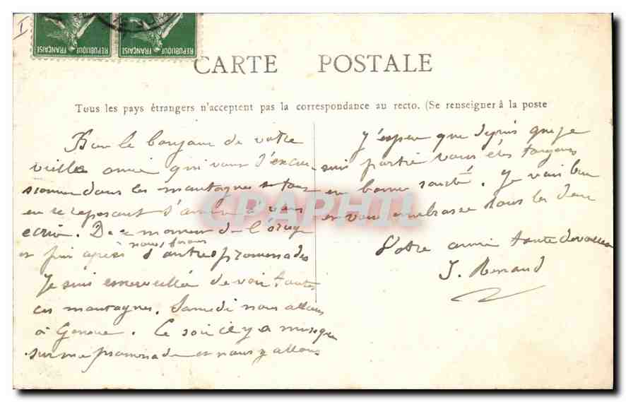 La Vallée des Moulins — Route de St-Claude à Septmonts — Jura-Touriste — Edit. Bourgeois Frères Chalo — Rückseite