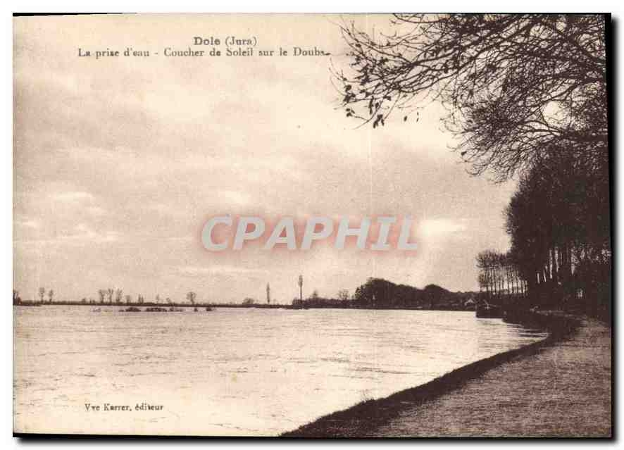 Dole (Jura) — La prise d'eau - Coucher de Soleil sur le Doubs — Vve Kerrer, éditeur