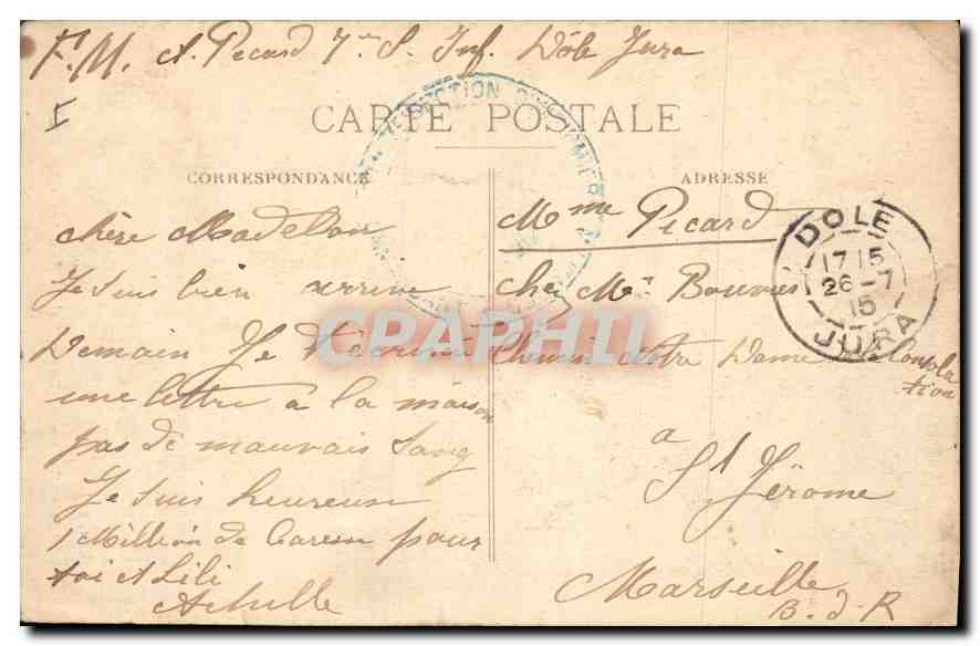 CPA Dole Jura Cours Saint Maurice le Lion  — Rückseite