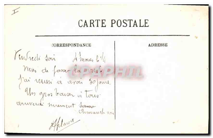 CPA Dole le Portail de la Cathedrale  — Rückseite