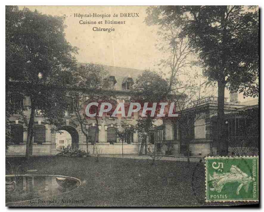 Hôpital-Hospice de DREUX — Cuisine et Bâtiment Chirurgie — G. Drouais, Architecte