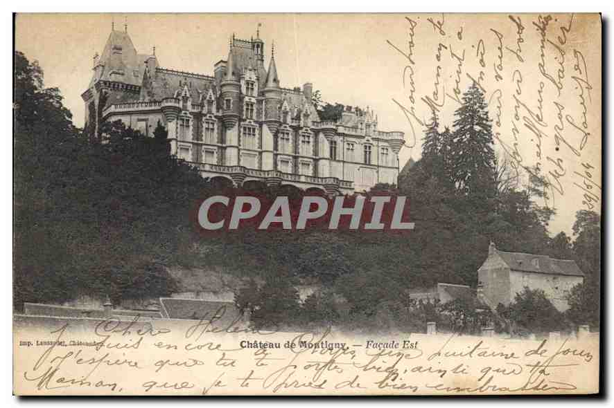 Schloss Montigny — Ostseite — imp. Lamy & Cie, Châteaudun