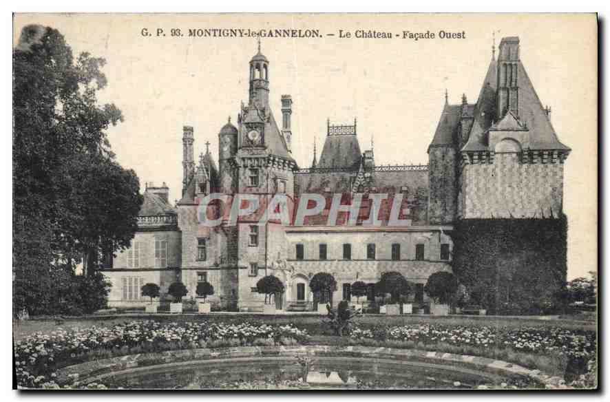 Montigny-le-Gannelon — Le Château — Façade Ouest — G. P. 93