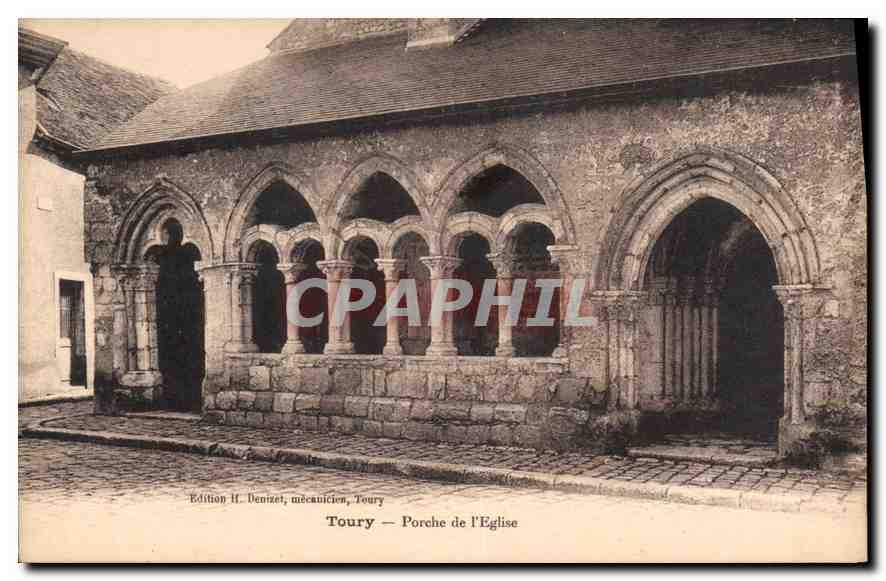 Toutry — Portal der Kirche — Edition H. Denizet, Mechaniker, Toutry