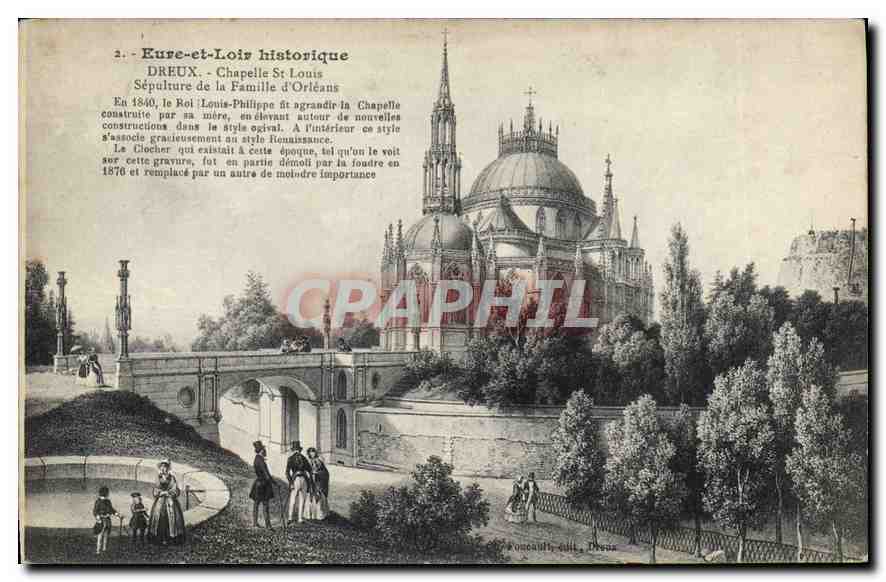 Dreux - Chapelle Saint-Louis — Eure-et-Loir historique — éditeur : Ponceaud, Dreux