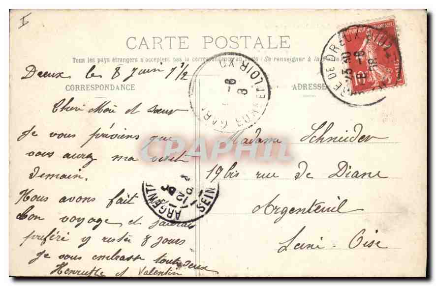 Dreux - Chapelle Saint-Louis — Eure-et-Loir historique — éditeur : Ponceaud, Dreux — Verso