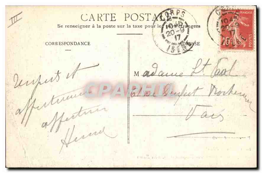 CPA Pelerinage de N D de la Salette Recit de l'Apparition — Verso