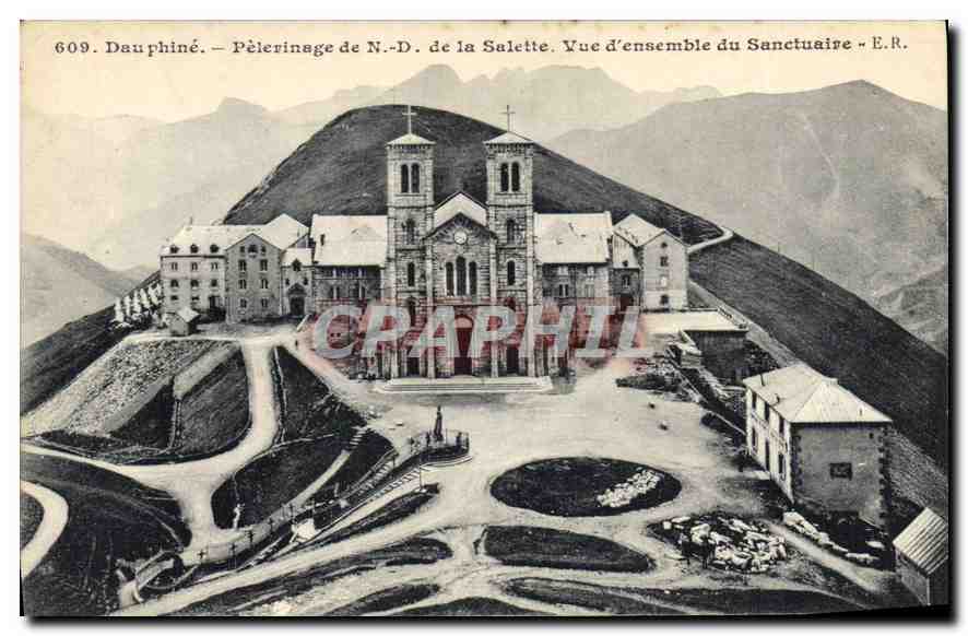 Pèlerinage de N.-D. de la Salette — Vue d'ensemble du Sanctuaire — E.R.