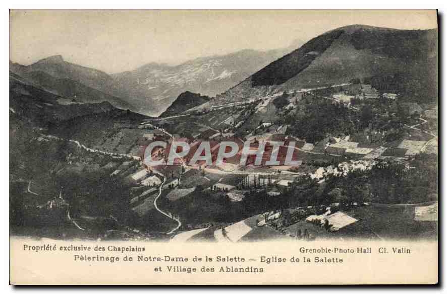 Pèlerinage de Notre-Dame de la Salette — Église de la Salette et Village des Ablandins — Grenoble-Photo-Hall Cl. Valin