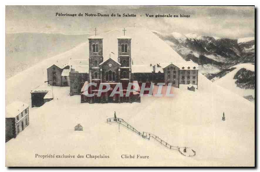 Pilgrimage to Notre-Dame de la Salette — General View in Winter — Cliché Faure