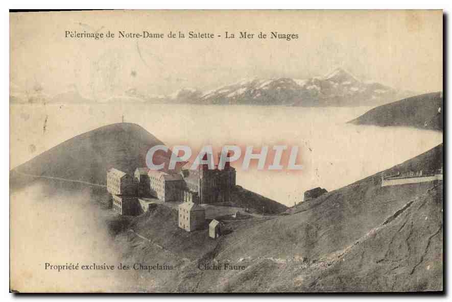 Pèlerinage de Notre-Dame de la Salette - La Mer de Nuages — Propriété exclusive des Chapelains, Cliché Faure