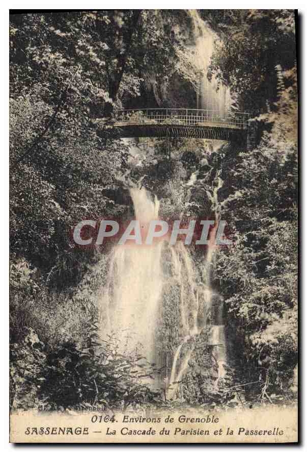 Sassenage — La Cascade du Parisien et la Passerelle — Sassenage, 0164