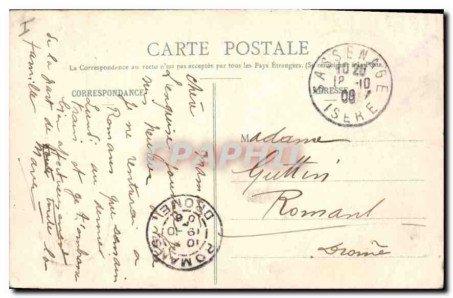 Château de Sassenage — Environs de Grenoble — Cliché A. V., Collection L. P., Grenoble — Verso