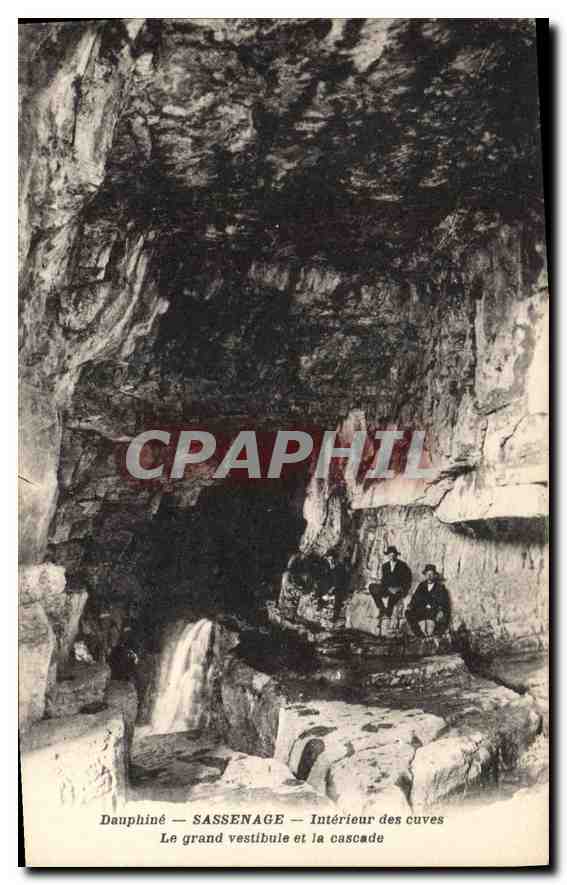 CPA Dauphine Sassenage interieur des Cuves le grand vestibule et la Cascade 