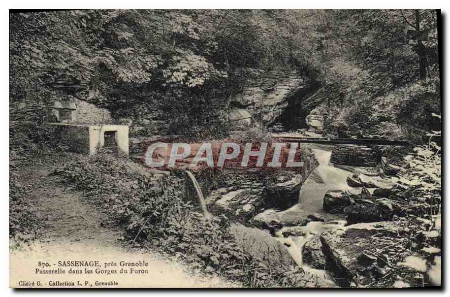 Sassenage, near Grenoble — Bridge in the Gorges du Furon — Collection L. P., Grenoble